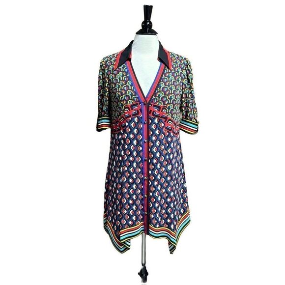 Alice + Olive Conner Handkerchief Shirt Dress Size Small  NEW - Picture 1 of 9